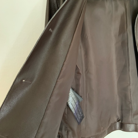 Mango Chocolate Leather Jacket - Picture 7 of 8